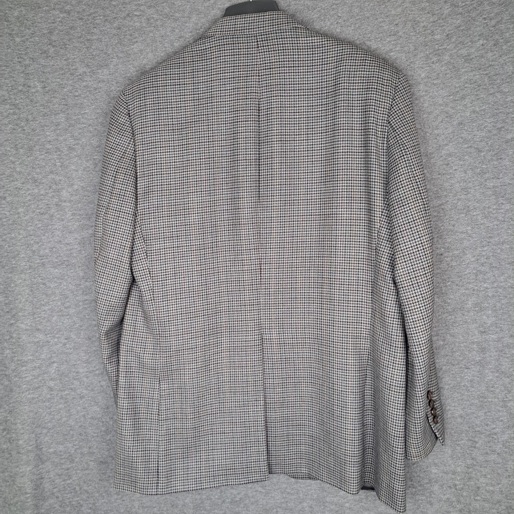 Lauren Ralph Lauren Houndstooth Blazer Mens 44L* Gray Wool Sport Coat READ - Picture 3 of 16